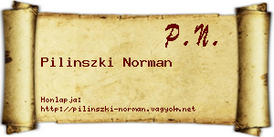 Pilinszki Norman névjegykártya